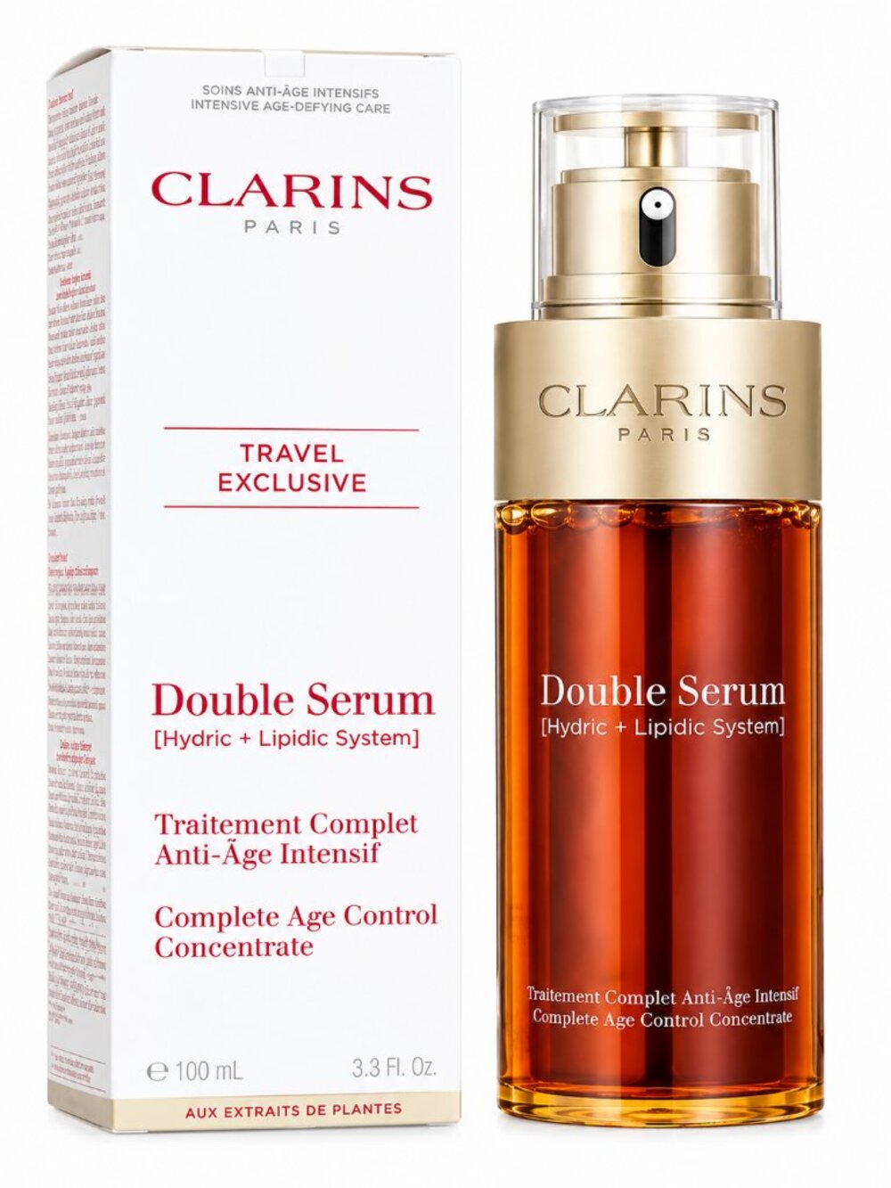 Clarins Double Serum Anti-Aging Concentrate 3.3 oz 100ml NEW SEALED